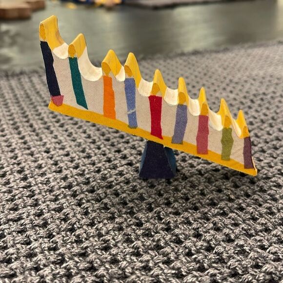 Wooden Menorah - Picture 1 of 4